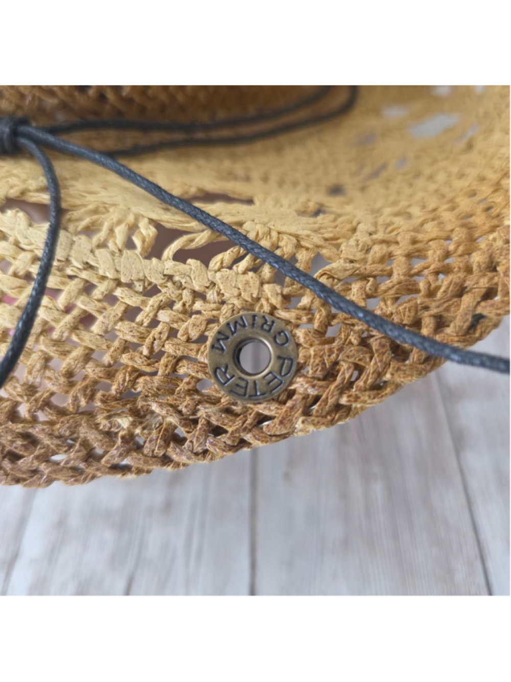 Peter Grimm Beige Straw Cowboy Hat NWOT - Picture 5 of 9